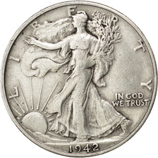 United States, 1/2 Dollar, 1942, San Francisco, KM #142, EF(40-45), Silver,...