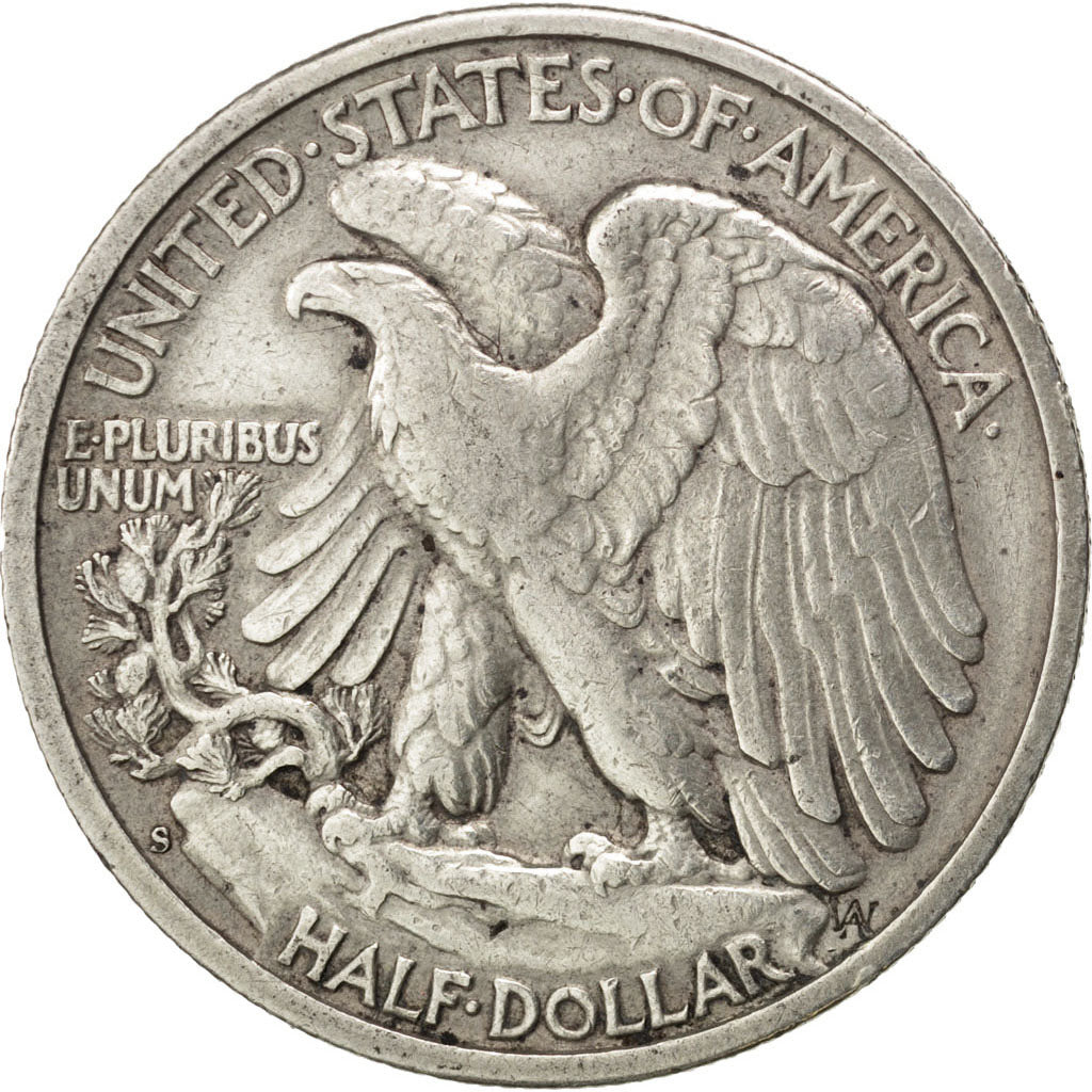 United States, 1/2 Dollar, 1942, San Francisco, KM #142, EF(40-45), Silver,...
