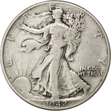 UNITED STATES, Walking Liberty Half Dollar, Half Dollar, 1942, U.S. Mint, KM...