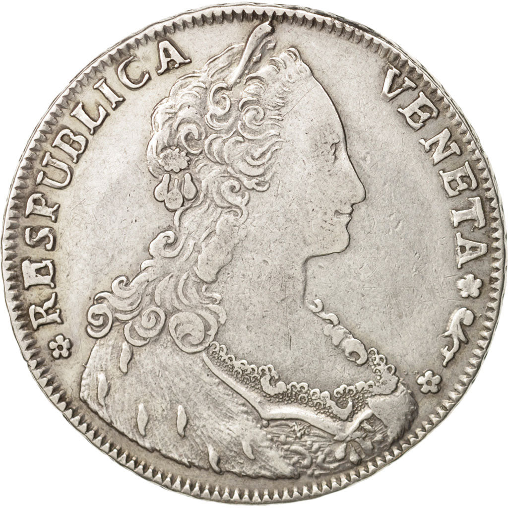 ITALIAN STATES, VENICE, Lodovico Manin, Tallero, 1791, Venice, EF(40-45)
