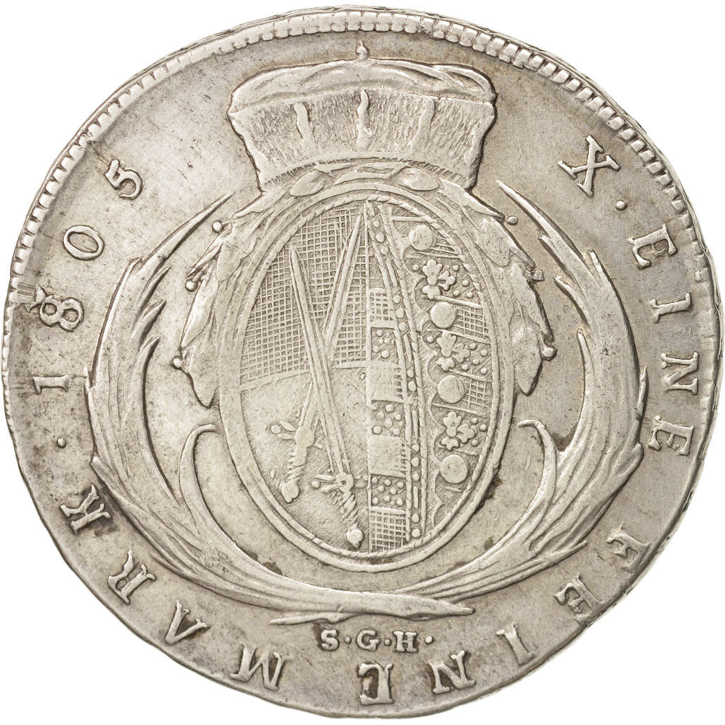 German States, SAXONY-ALBERTINE, Friedrich August III, Thaler, 1805, EF(40-45)