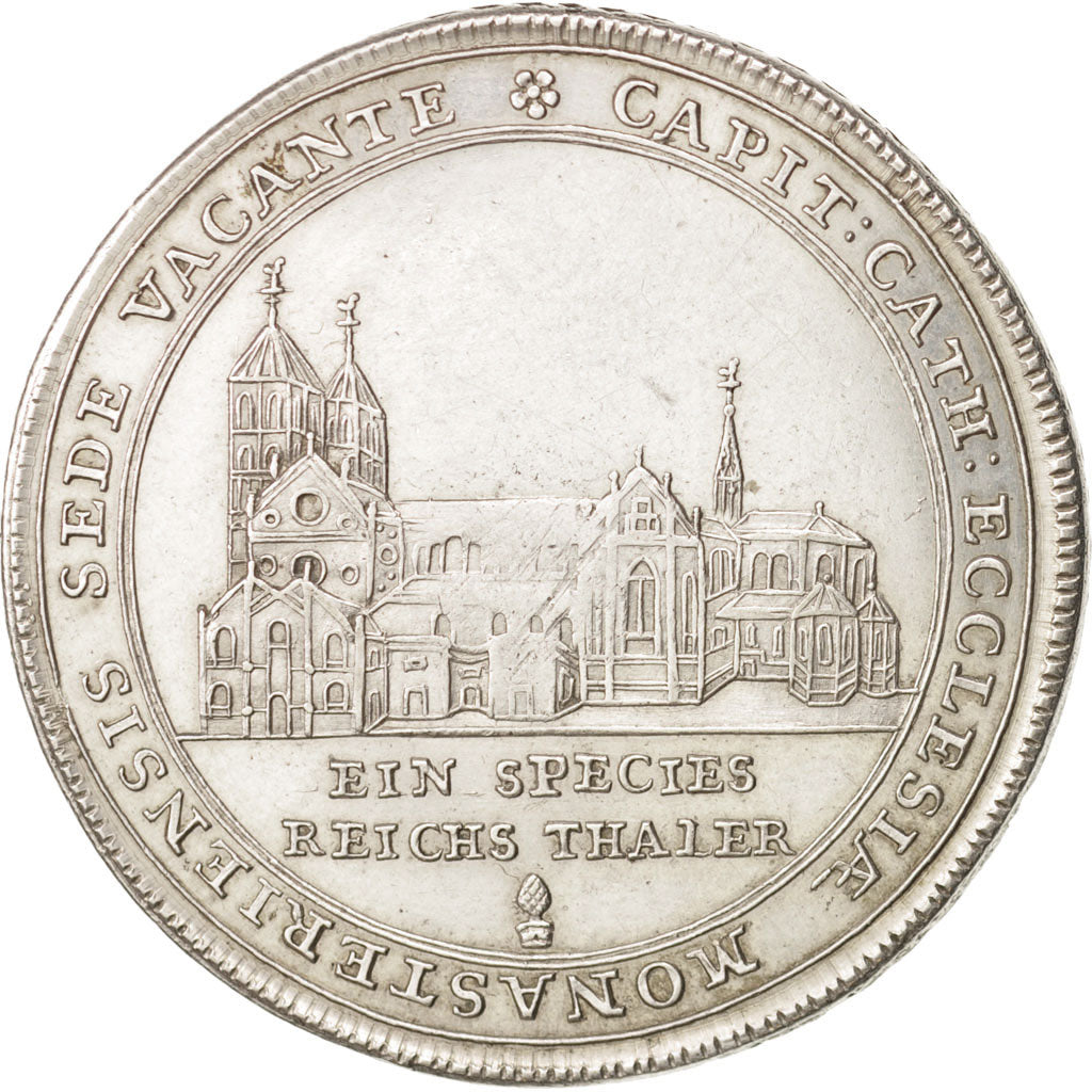 Stati tedeschi, MUNSTER, Thaler, 1761, BB+, Argento, KM:199