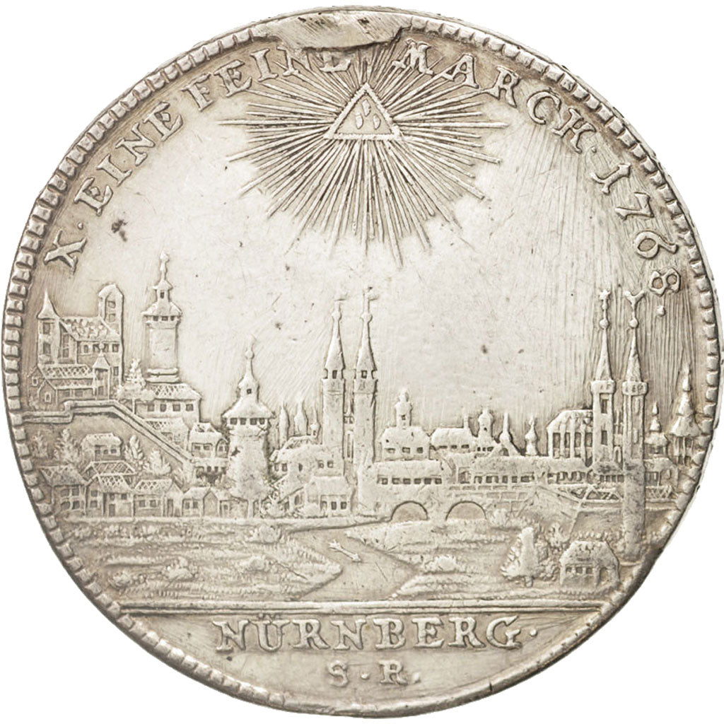German States, NURNBERG, Thaler, 1768, EF(40-45), Silver, KM:350