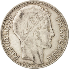 France, Turin, 20 Francs, 1933, Paris, VF(30-35), Silver, KM:879