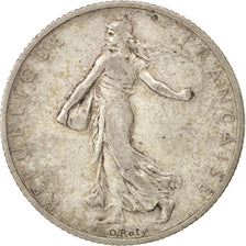 France, Semeuse, 2 Francs, 1908, Paris, VF(20-25), Silver, KM:845.1, Gadoury:532