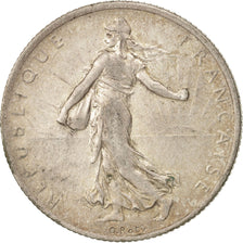 France, Semeuse, 2 Francs, 1918, Paris, VF(30-35), Silver, KM:845.1, Gadoury:532