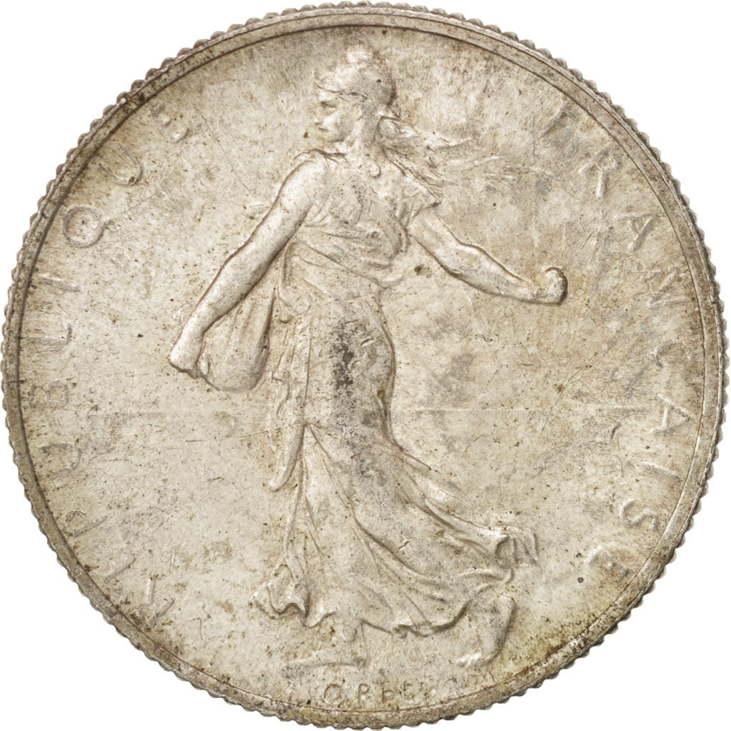 France, Semeuse, 2 Francs, 1920, Paris, EF(40-45), Silver, KM:845.1, Gadoury:532