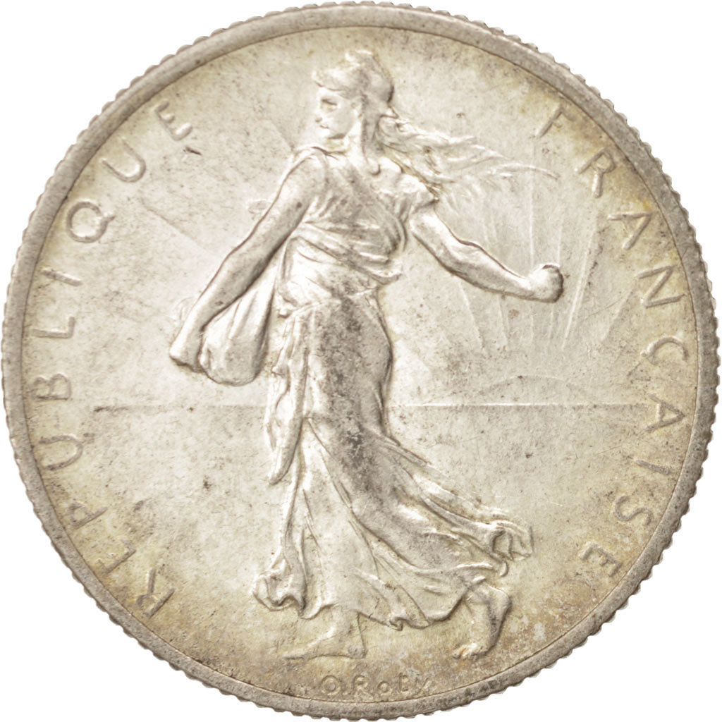Münze, Frankreich, Semeuse, 2 Francs, 1919, Paris, SS, Silber, KM:845.1