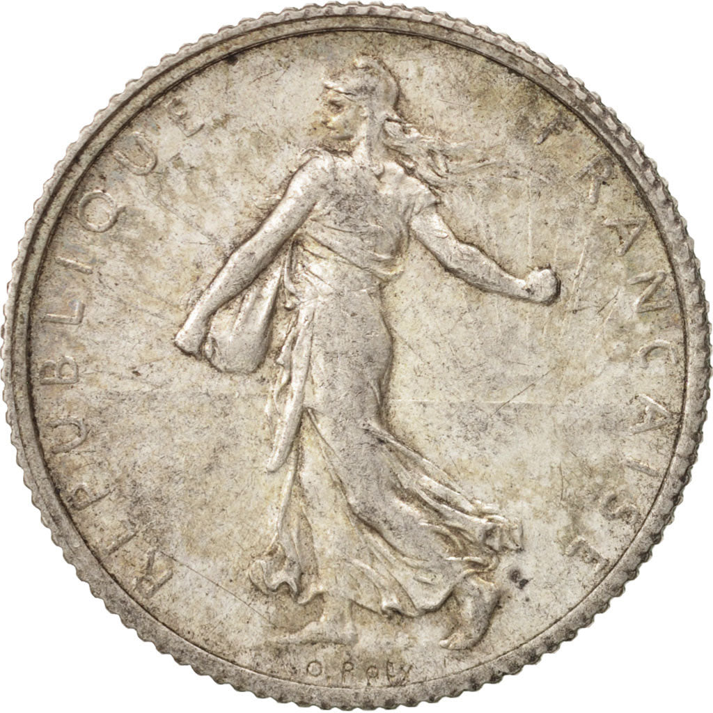 France, Semeuse, Franc, 1915, Paris, EF(40-45), Silver, KM:844.1, Gadoury:467
