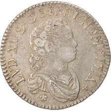 Monnaie, France, Louis XV, 1/2 Écu Vertugadin, 1/2 ECU, 44 Sols, 1716, Paris