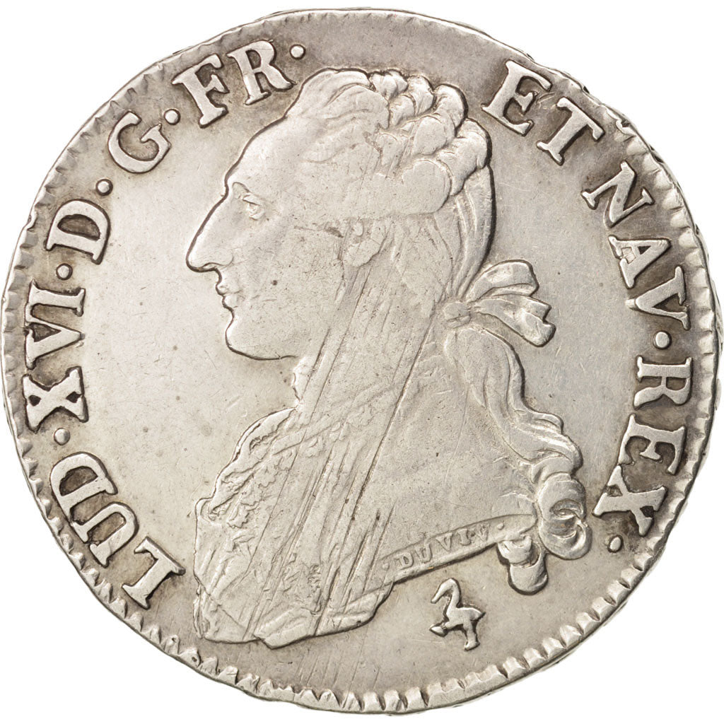 Francia, Louis XVI, 1/2 Écu, 1/2 ECU, 44 Sols, 1790, Paris, BB, Argento, KM:...