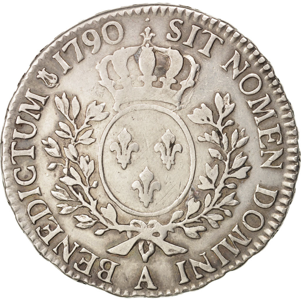Francia, Louis XVI, 1/2 Écu, 1/2 ECU, 44 Sols, 1790, Paris, BB, Argento, KM:...