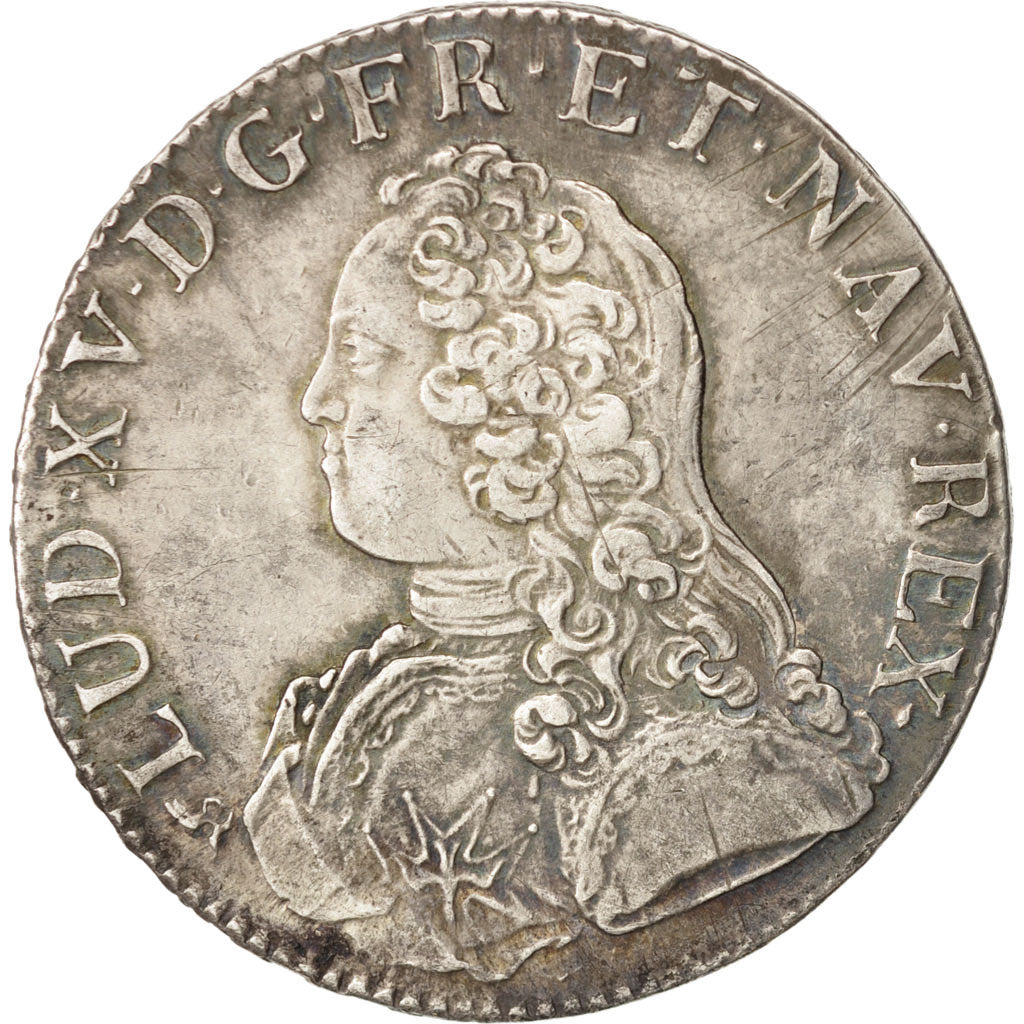 Coin, France, Louis XV, Écu aux branches d'olivier, Ecu, 1727, Rouen