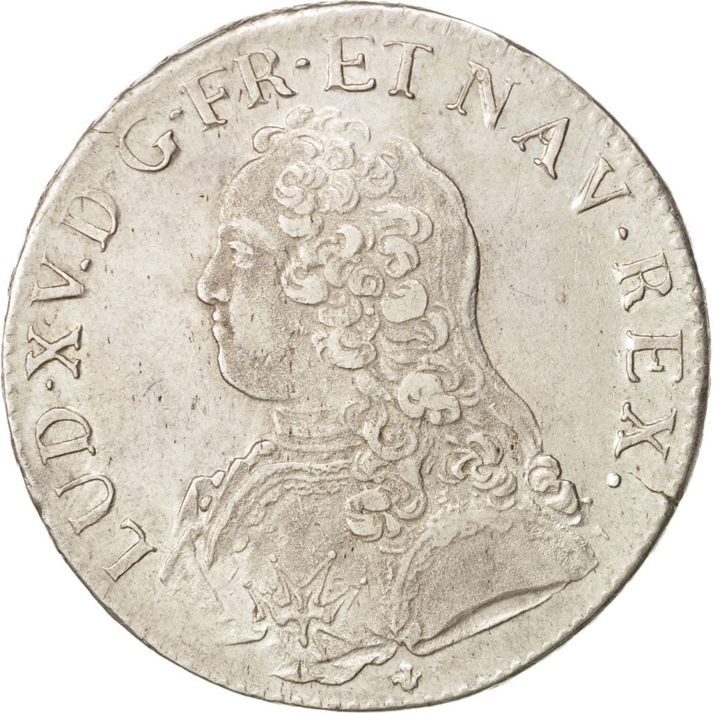 Coin, France, Louis XV, Écu aux branches d'olivier, Ecu, 1728, Bordeaux