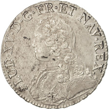 Moneda, Francia, Louis XV, Écu aux branches d'olivier, Ecu, 1735, Nantes, MBC+
