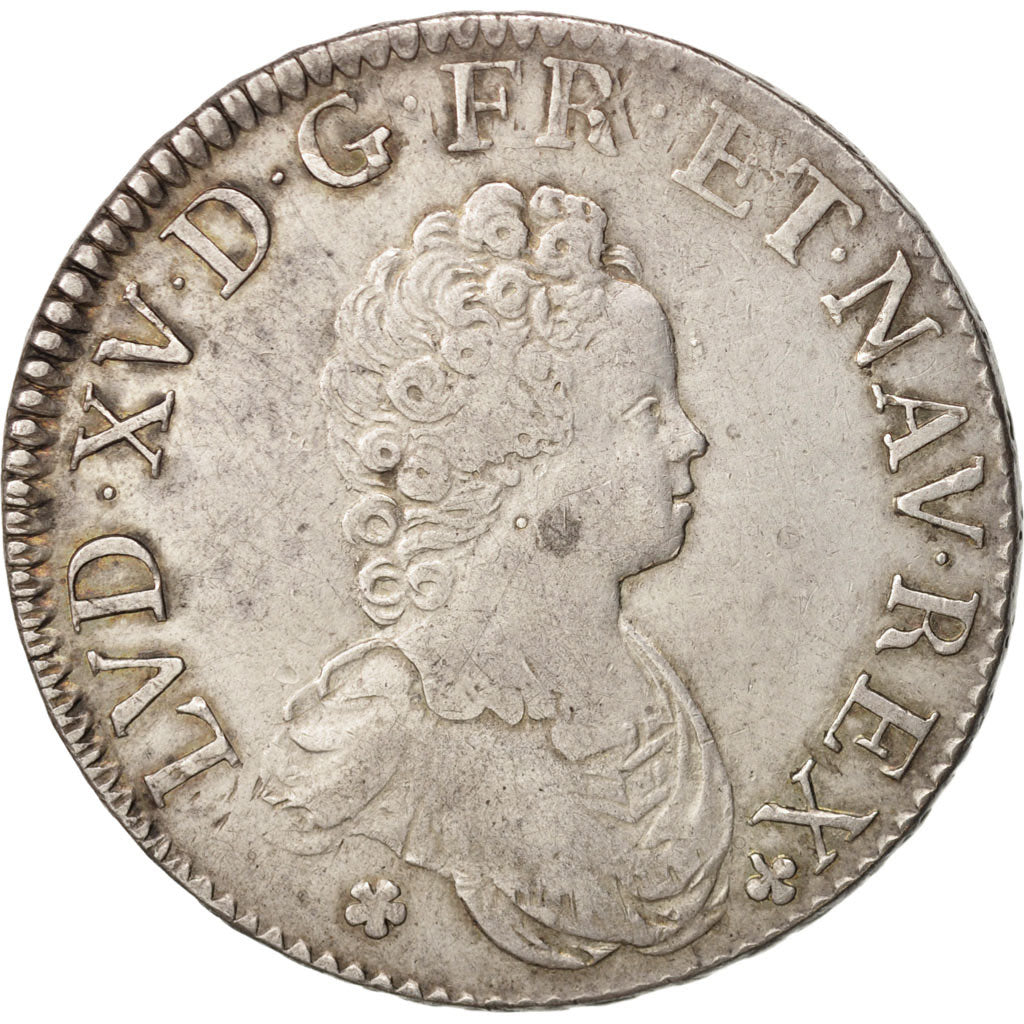 Coin, France, Louis XV, Écu Vertugadin, Ecu, 1716, Paris, AU(50-53), Silver