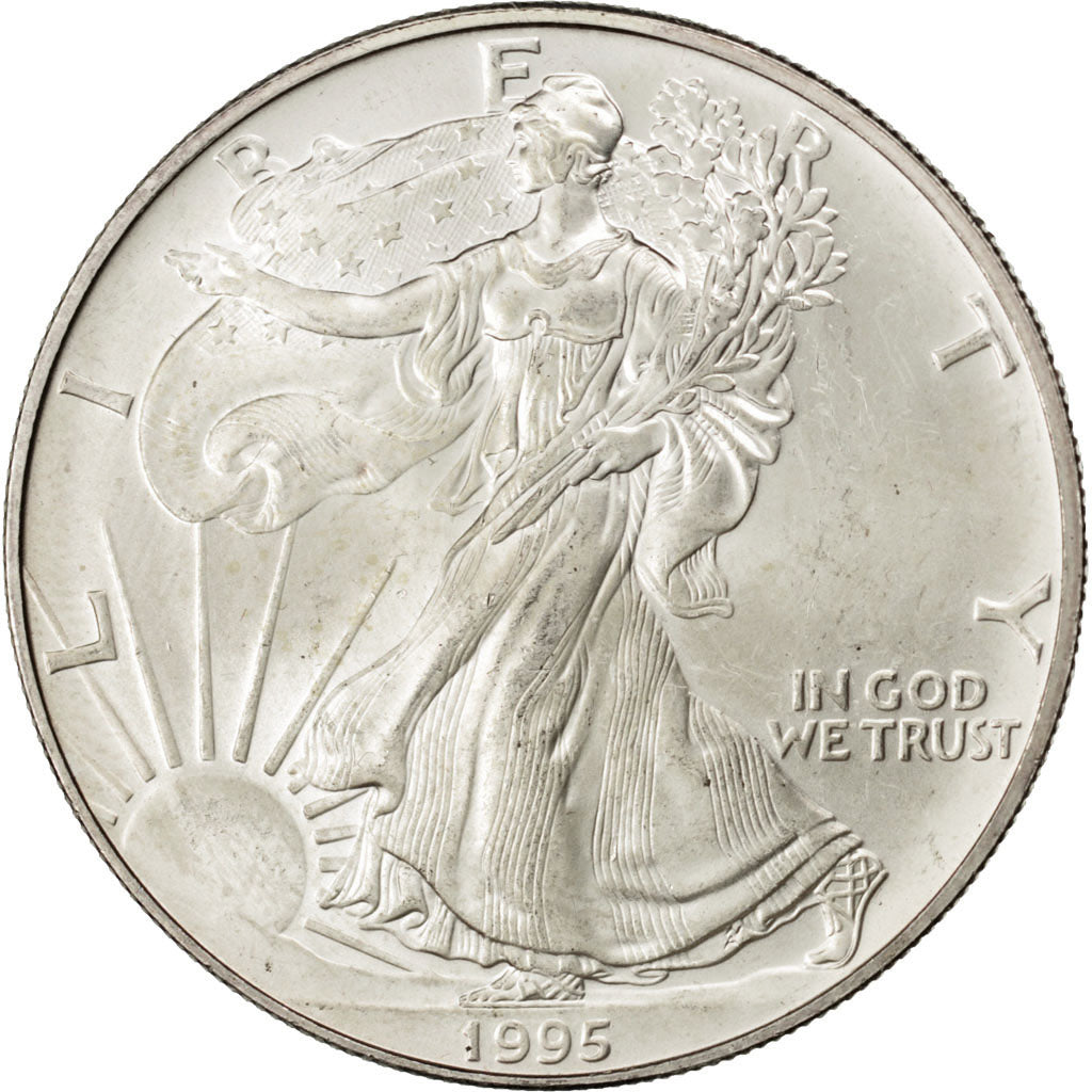 UNITED STATES, Dollar, 1995, U.S. Mint, KM #273, MS(60-62), Silver, 40.6, 31.28