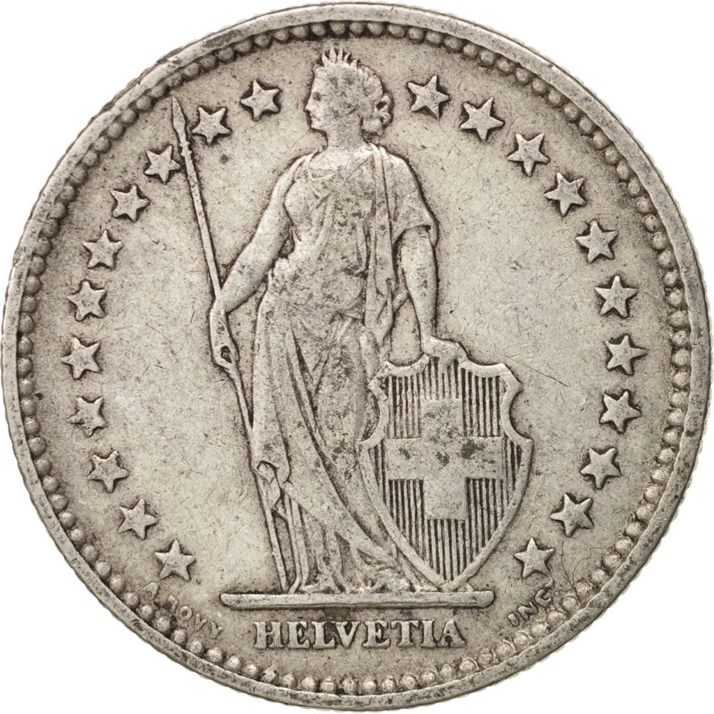 Switzerland, 2 Francs, 1904, VF(20-25), Silver, KM:21