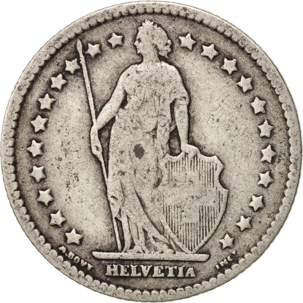Switzerland, Franc, 1901, Bern, VF(20-25), Silver, KM:24