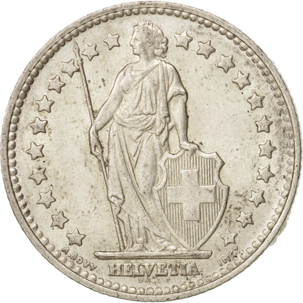 Switzerland, Franc, 1953, Bern, AU(55-58), Silver, KM:24