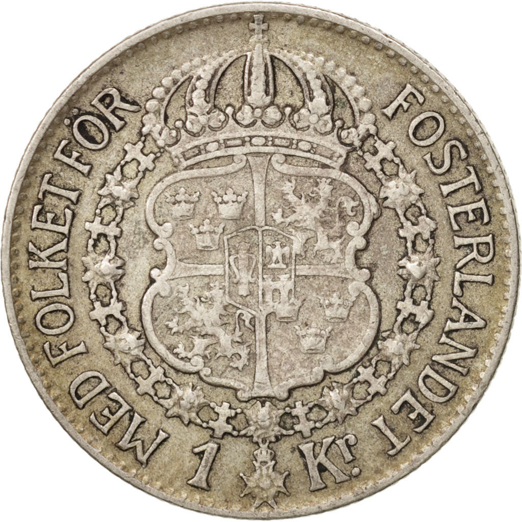 Coin, Sweden, Gustaf V, Krona, 1940, VF(30-35), Silver, KM:786.2