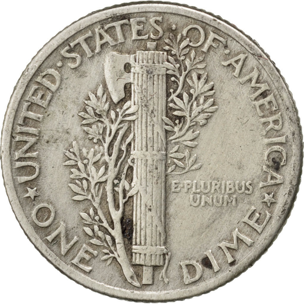 UNITED STATES, Mercury Dime, Dime, 1940, U.S. Mint, KM #140, EF(40-45), Silver,.