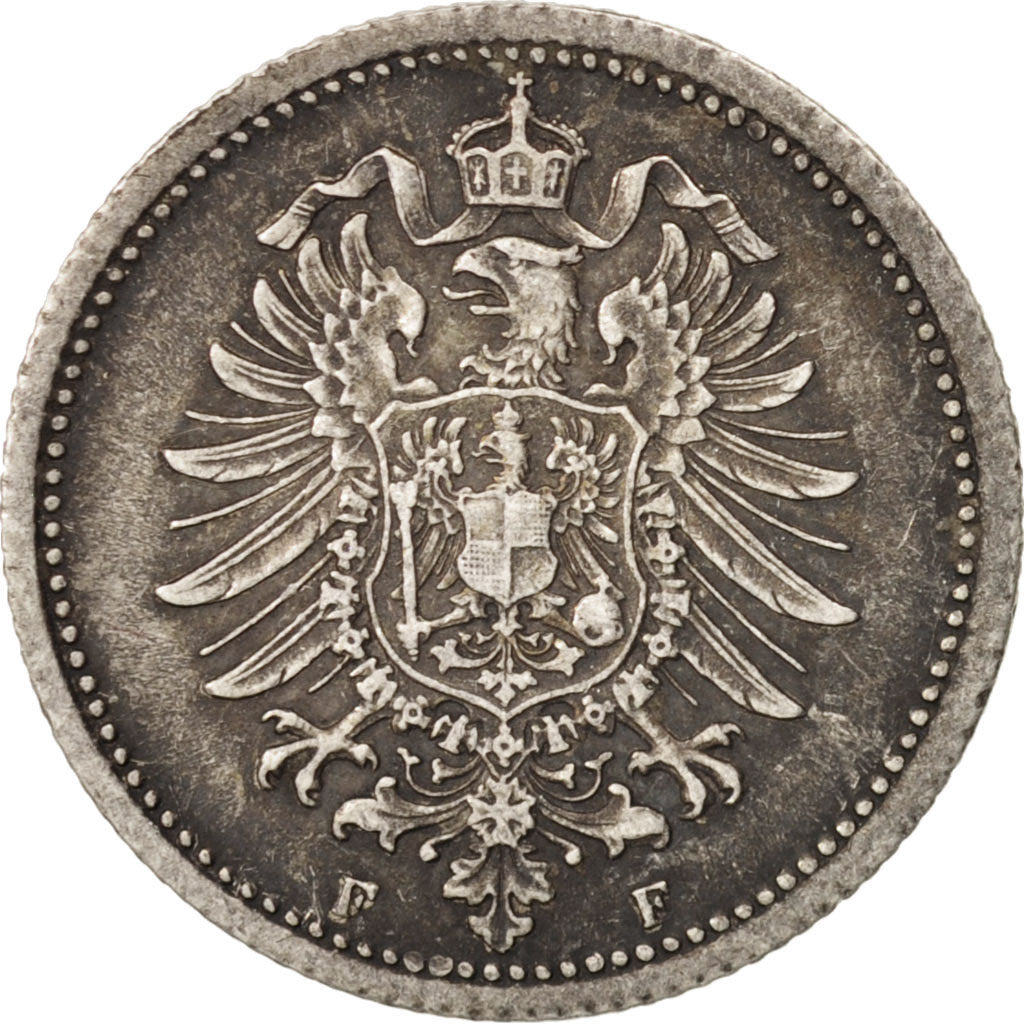 Coin, GERMANY - EMPIRE, Wilhelm I, 20 Pfennig, 1876, Stuttgart, AU(50-53)