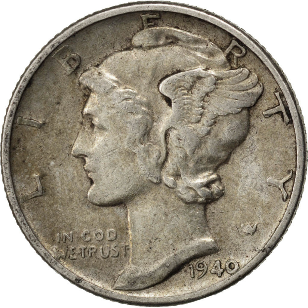 Münze, Vereinigte Staaten, Mercury Dime, Dime, 1940, U.S. Mint, Philadelphia