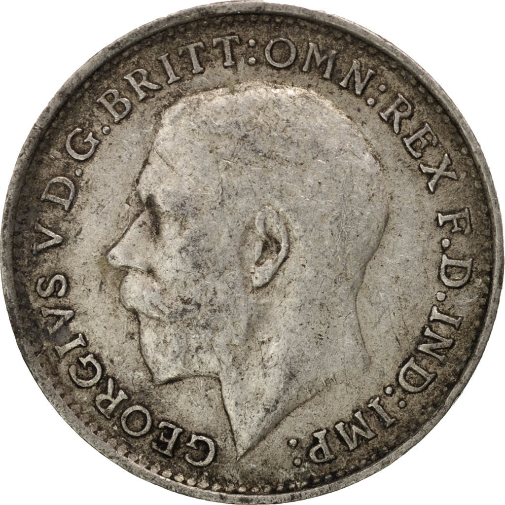 Coin, Great Britain, George V, 3 Pence, 1918, EF(40-45), Silver, KM:813
