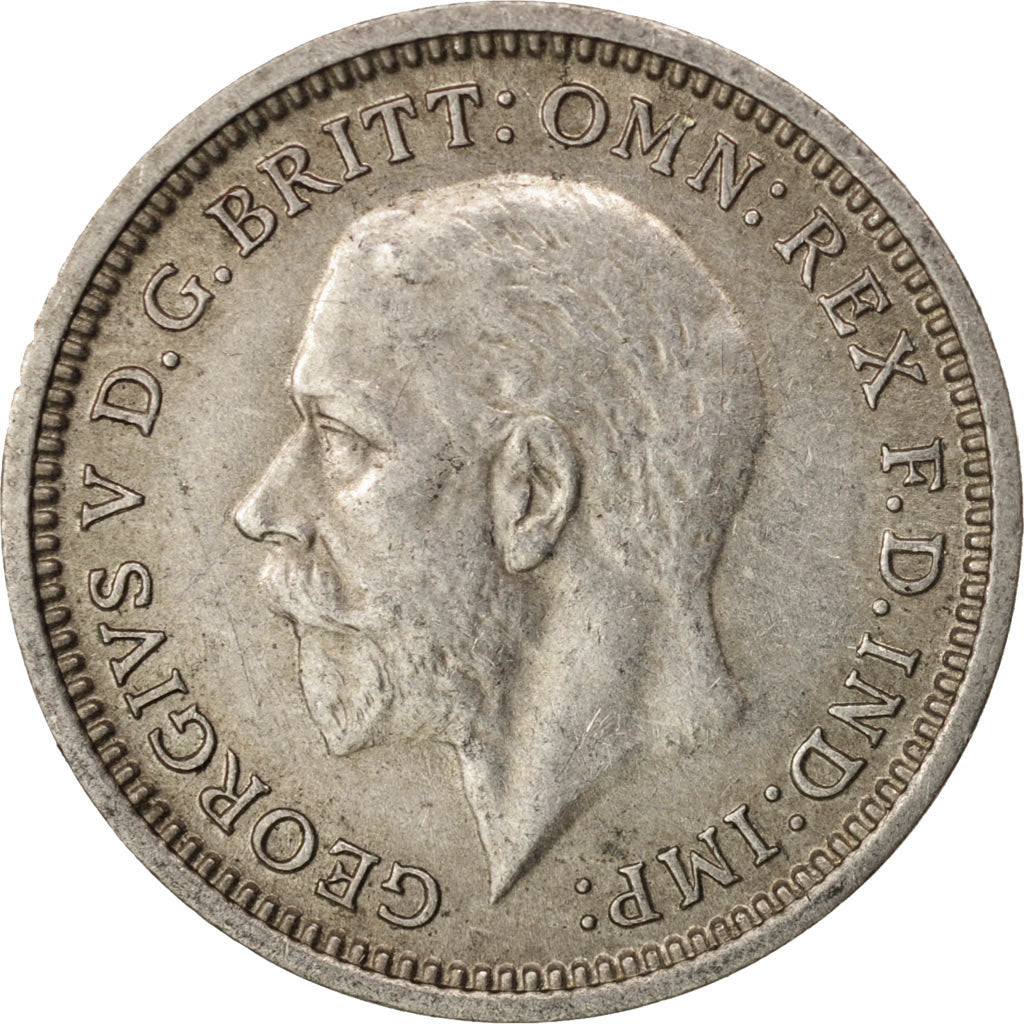 Coin, Great Britain, George V, 3 Pence, 1936, AU(55-58), Silver, KM:827