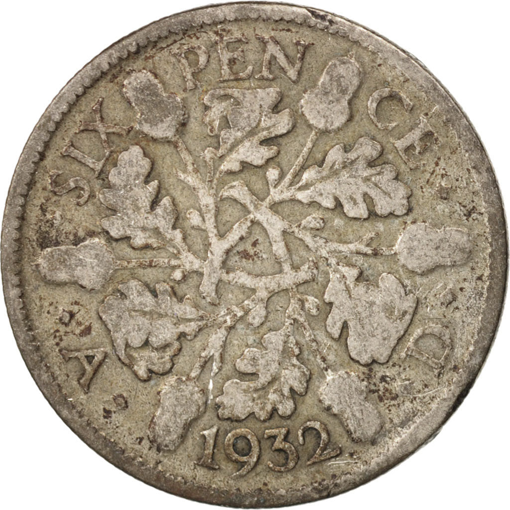 Great Britain, George V, 6 Pence, 1932, VF(20-25), Silver, KM:832