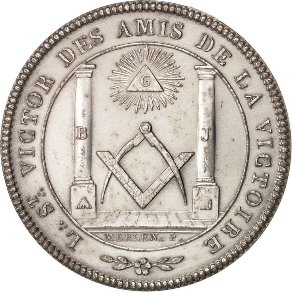 France, Token, Masonic, Loge Saint Victor Des Amis De La Victoire, MS(60-62)