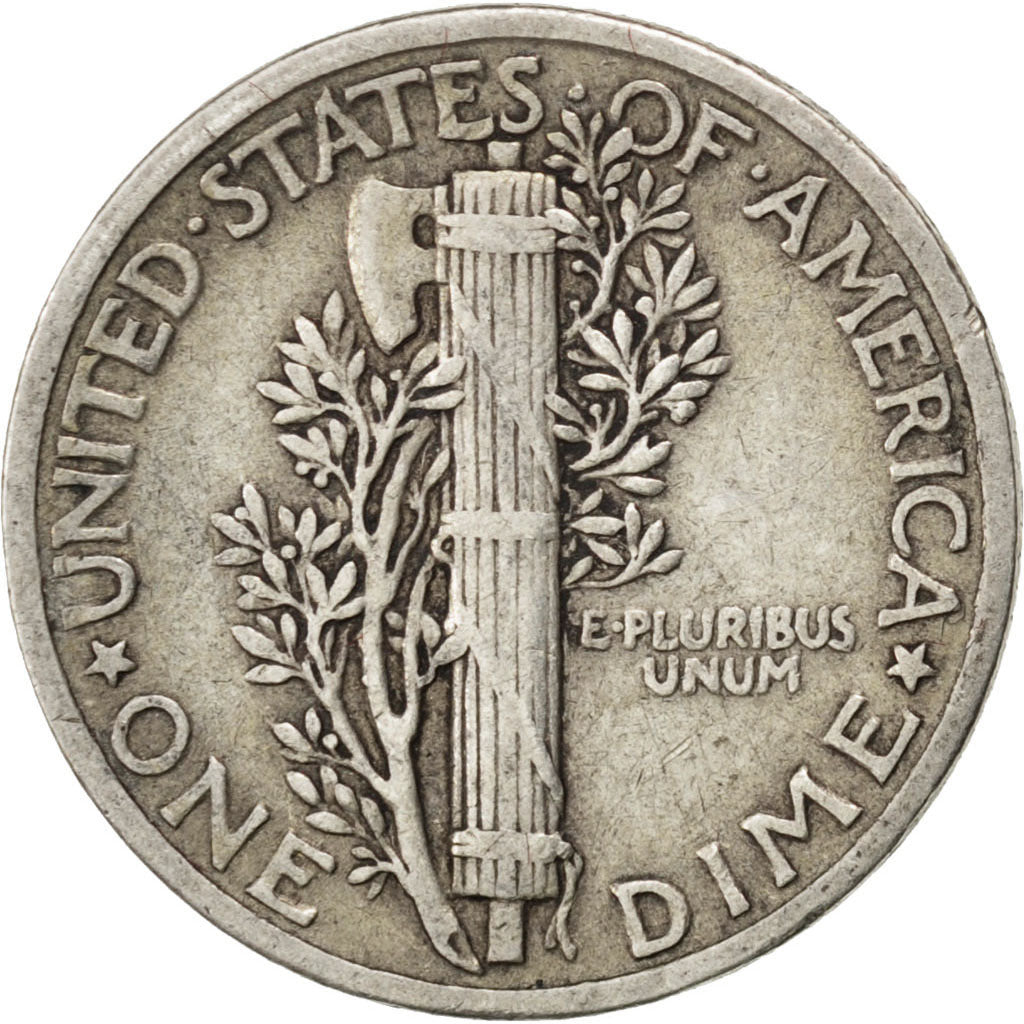 UNITED STATES, Mercury Dime, Dime, 1941, U.S. Mint, KM #140, EF(40-45), Silver,.