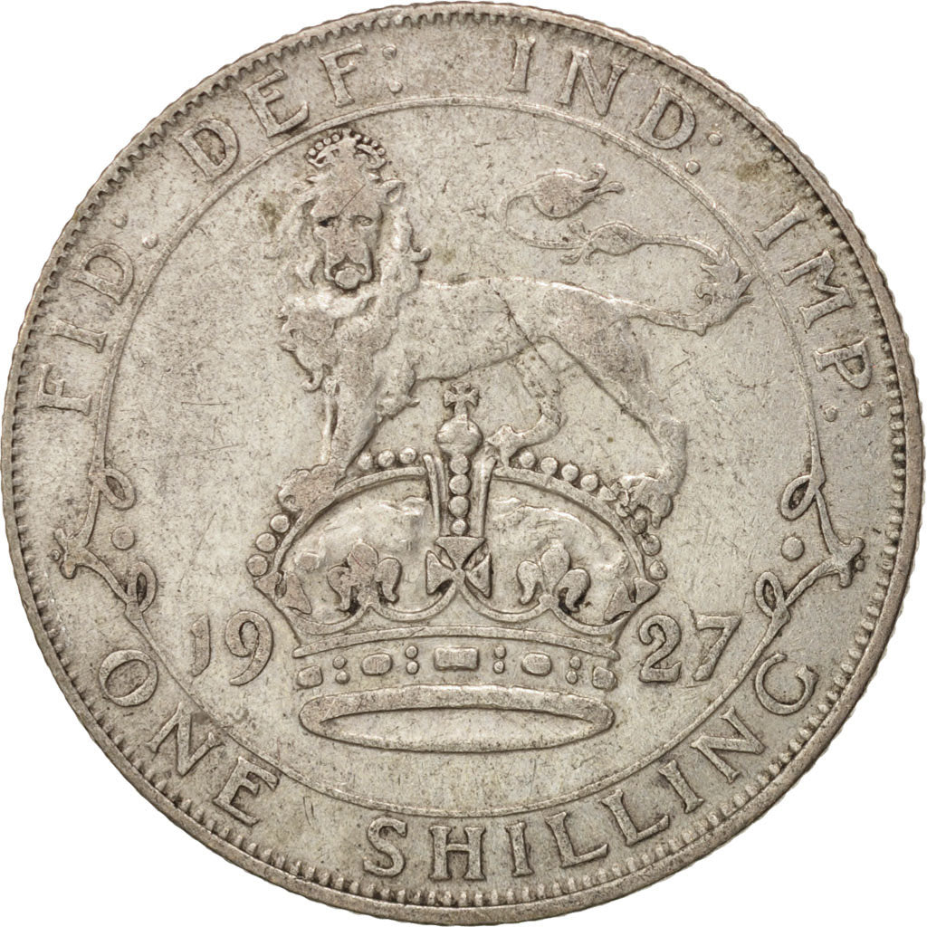 Großbritannien, George V, Shilling, 1927, EF(40-45), Silver, KM:829