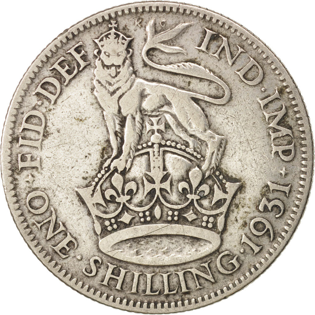 Coin, Great Britain, George V, Shilling, 1931, VF(30-35), Silver, KM:833