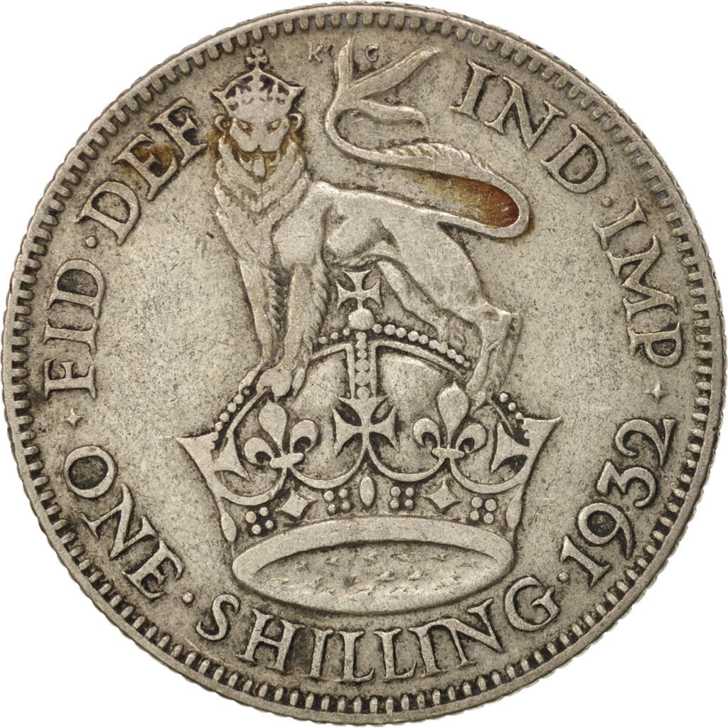 Coin, Great Britain, George V, Shilling, 1932, EF(40-45), Silver, KM:833