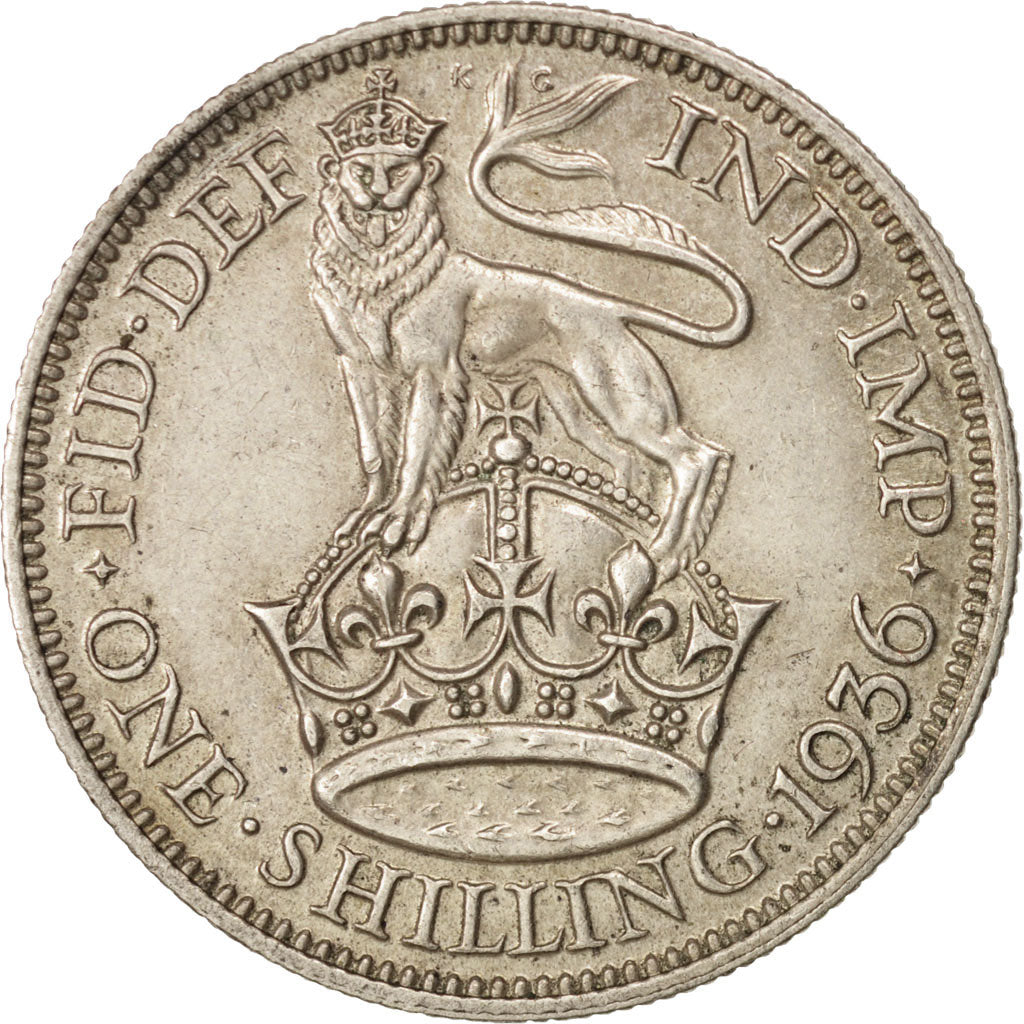 Coin, Great Britain, George V, Shilling, 1936, AU(50-53), Silver, KM:833