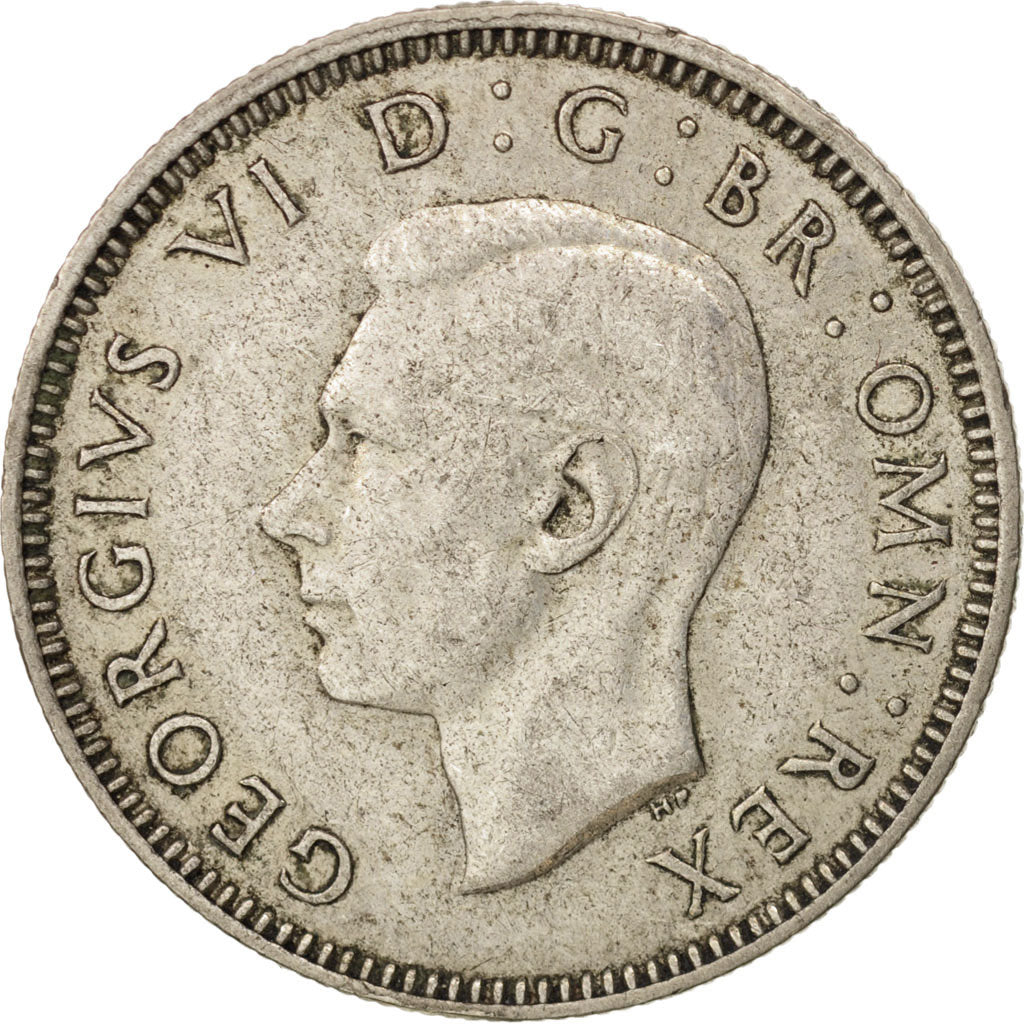 Coin, Great Britain, George VI, Shilling, 1942, AU(50-53), Silver, KM:854