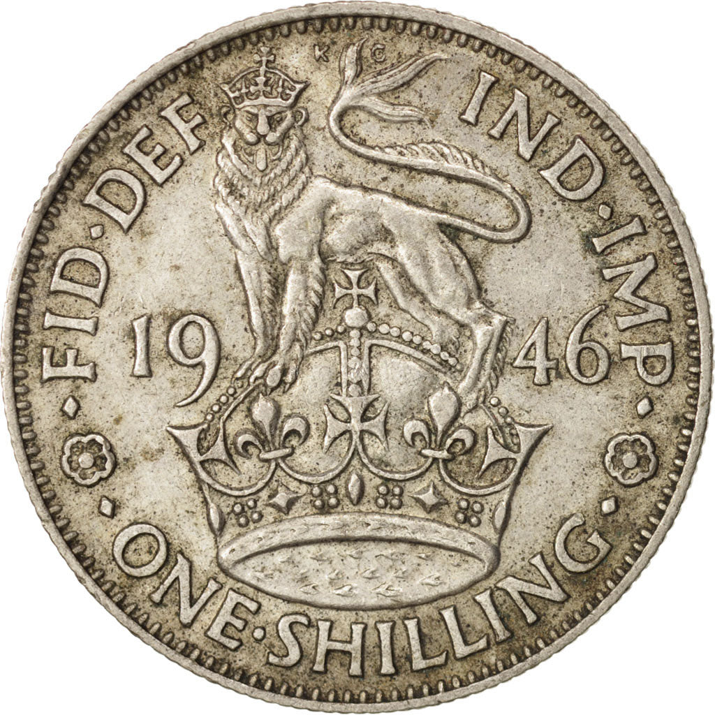 Great Britain, George VI, Shilling, 1946, AU(50-53), Silver, KM:854