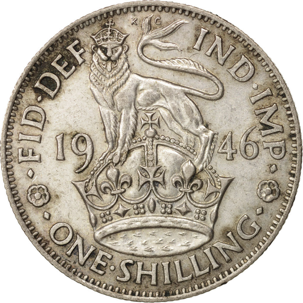Coin, Great Britain, George VI, Shilling, 1946, AU(55-58), Silver, KM:854
