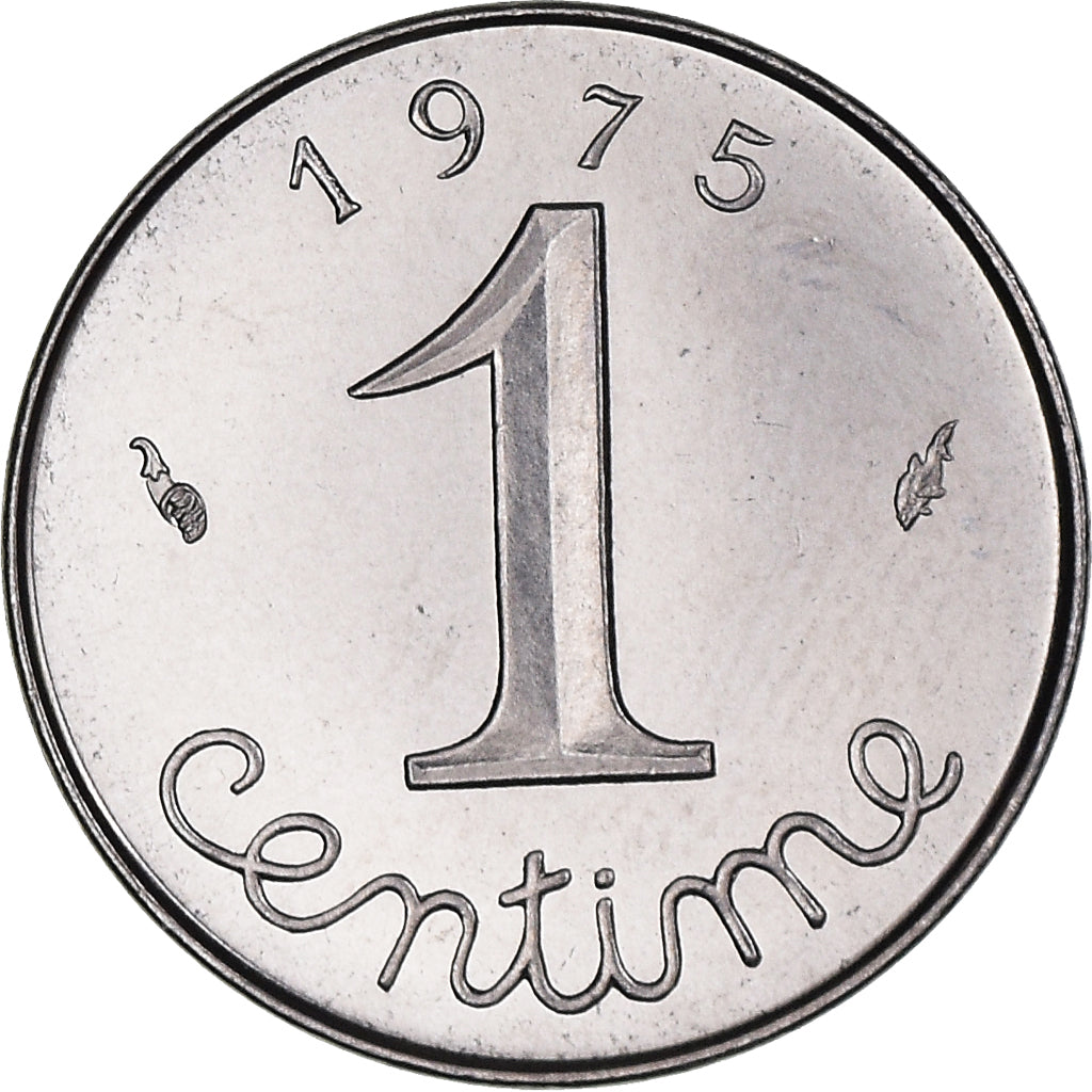 Coin, France, Épi, Centime, 1975, Paris, FDC, MS(65-70), Stainless Steel
