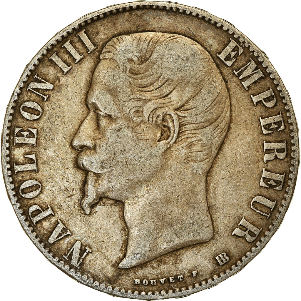Coin, France, Napoleon III, Napoléon III, 5 Francs, 1856, Strasbourg
