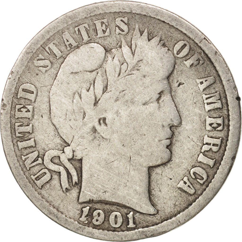 United States, Barber Dime, Dime, 1901, U.S. Mint, Philadelphia, VF(20-25)