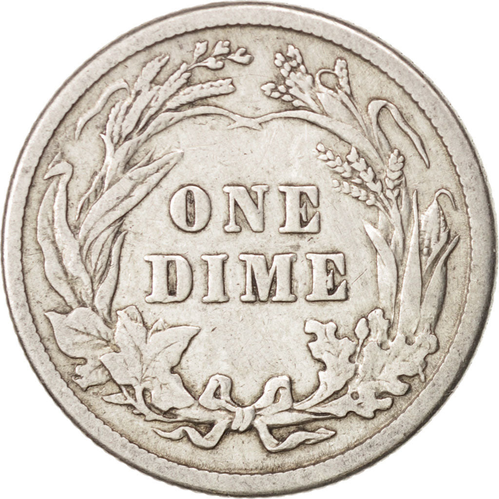 United States, Barber Dime, Dime, 1914, U.S. Mint, Philadelphia, EF(40-45), S...