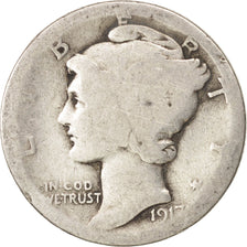 Münze, Vereinigte Staaten, Mercury Dime, Dime, 1917, U.S. Mint, Philadelphia