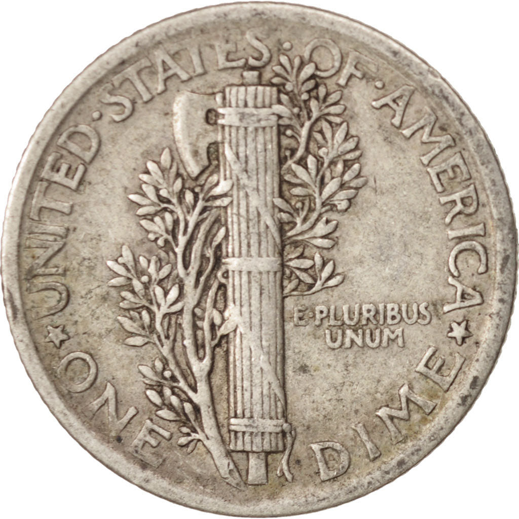 Coin, United States, Mercury Dime, Dime, 1917, U.S. Mint, Philadelphia