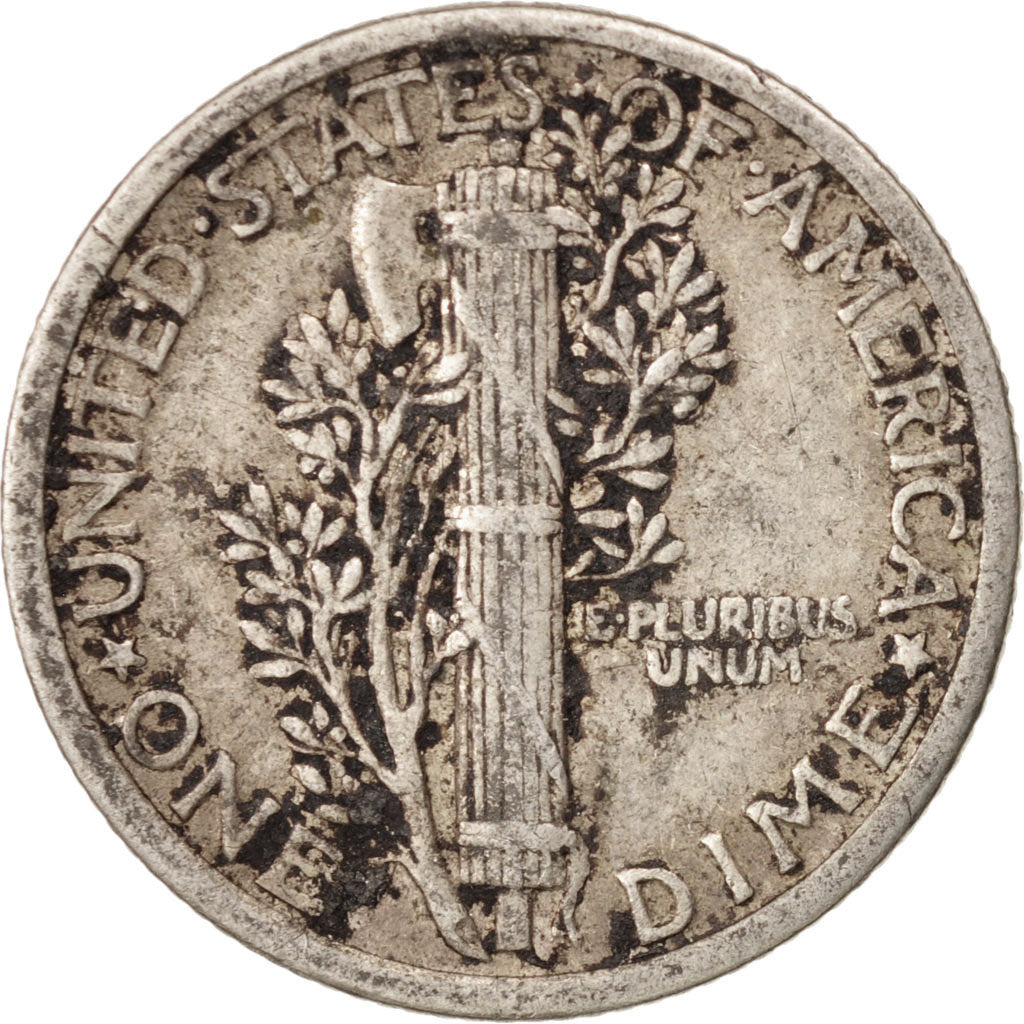 United States, Mercury Dime, Dime, 1917, U.S. Mint, Philadelphia, VF(30-35)