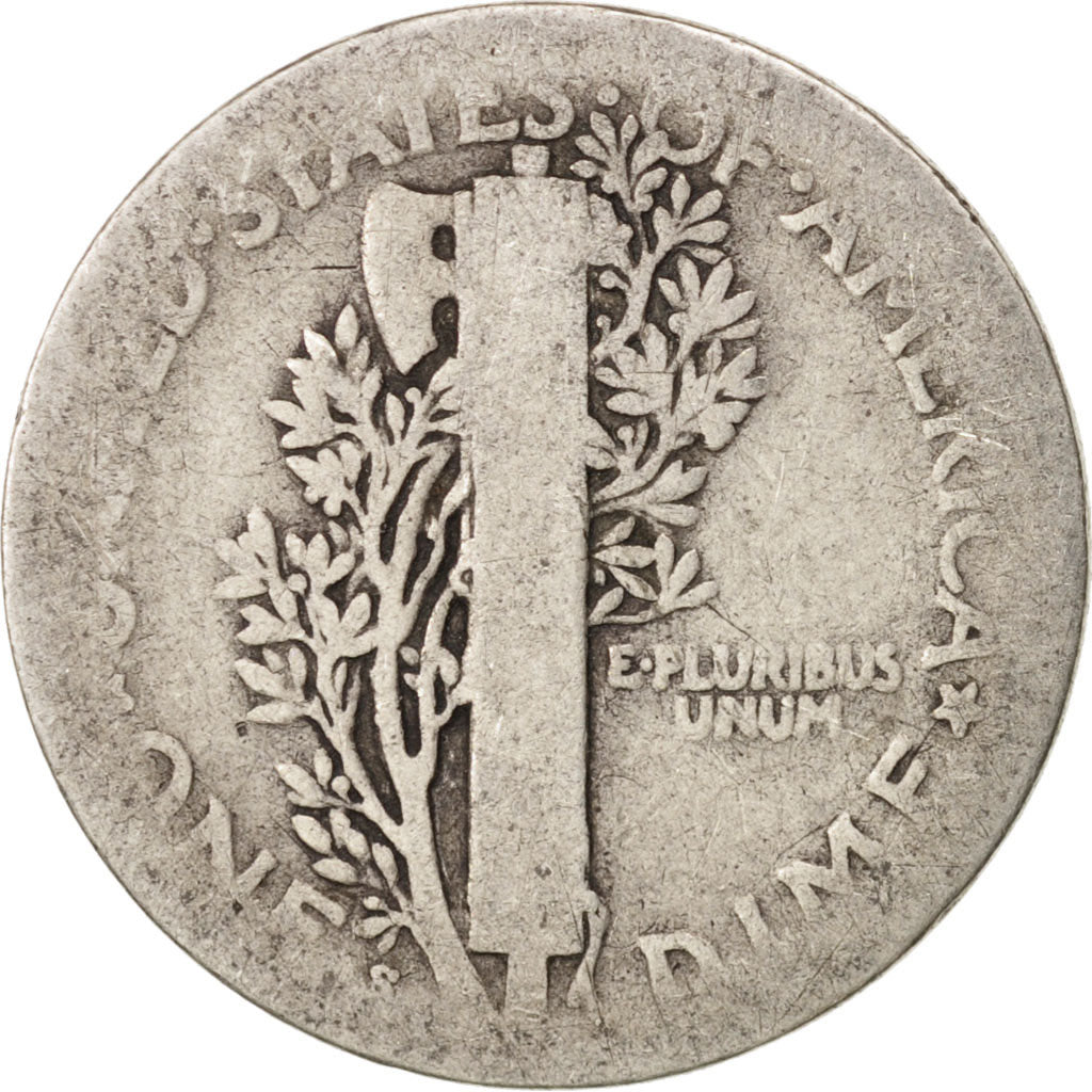 Coin, United States, Mercury Dime, Dime, 1918, U.S. Mint, San Francisco