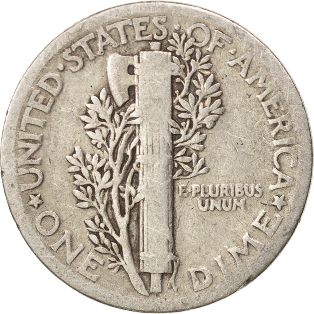 United States, Mercury Dime, Dime, 1918, U.S. Mint, Philadelphia, VF(20-25)