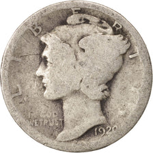 United States, Mercury Dime, Dime, 1920, U.S. Mint, Philadelphia, G(4-6)